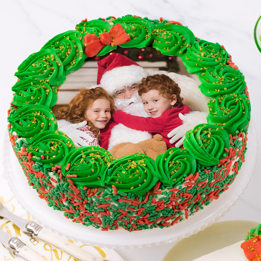  Happy Holidays Photo Cake