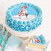 Wide View Image Snowman Cake
