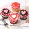 Wide View Image JUMBO Valentine's Day Cupcakes