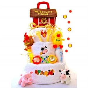 Farm Yard Diaper Cake