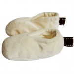 Organic Cream Baby Booties