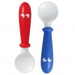Red and Blue Feeding Spoons